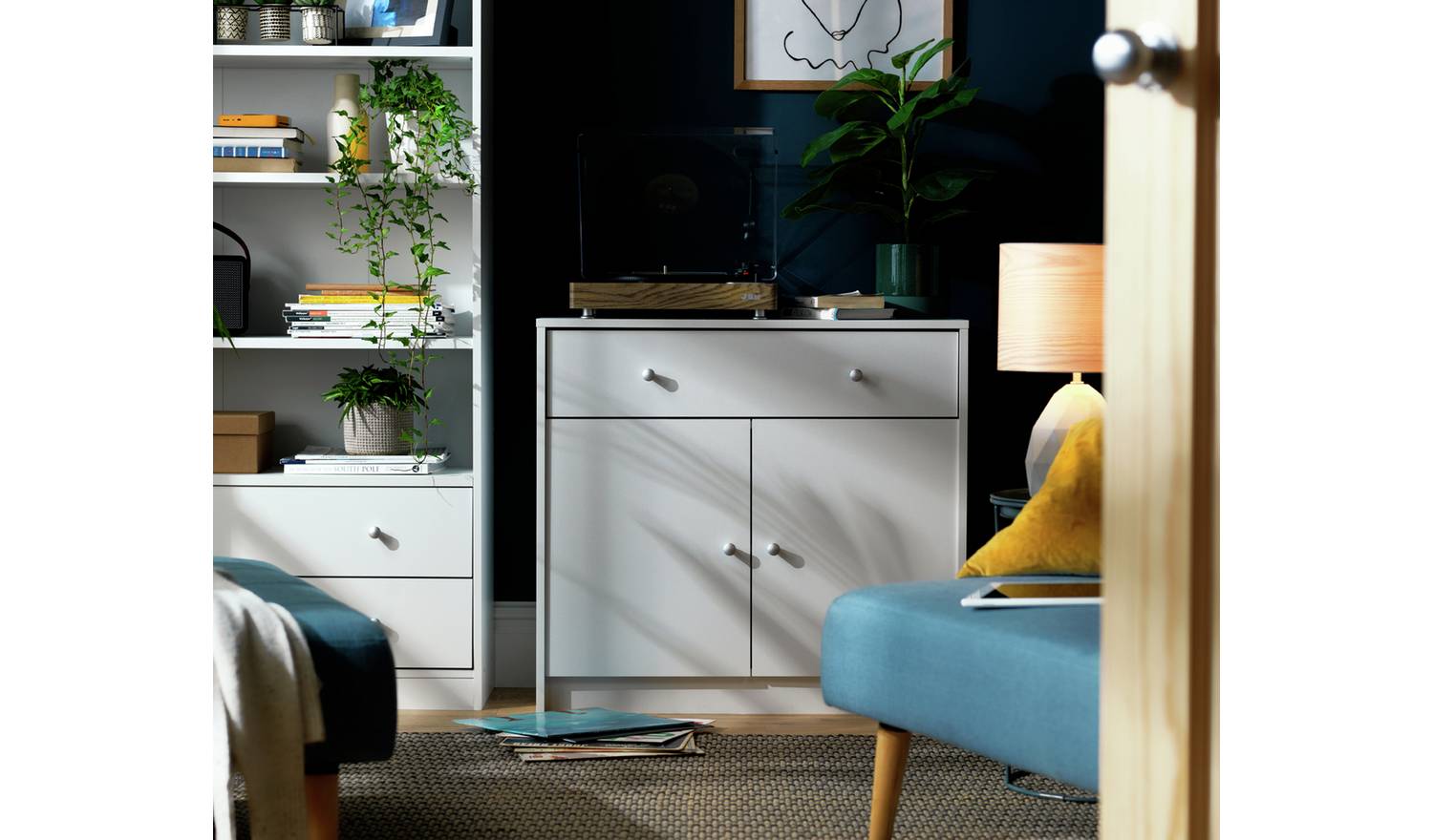 Argos Home Maine 2 Door 1 Drawer Sideboard - White