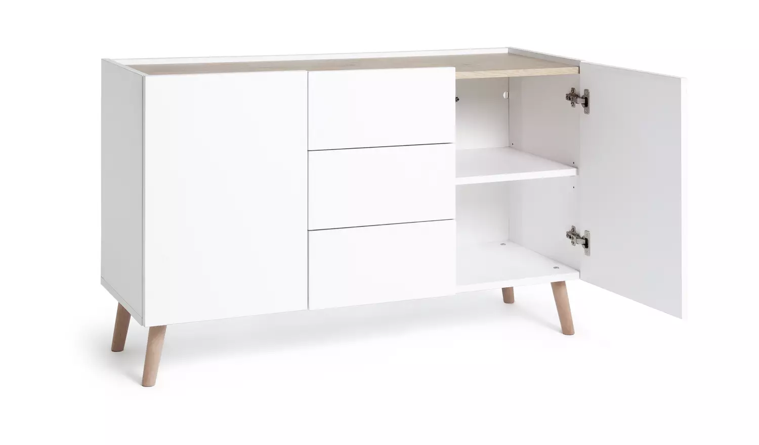 Habitat Skandi 2 Door 3 Drawer Sideboard - White Two Tone