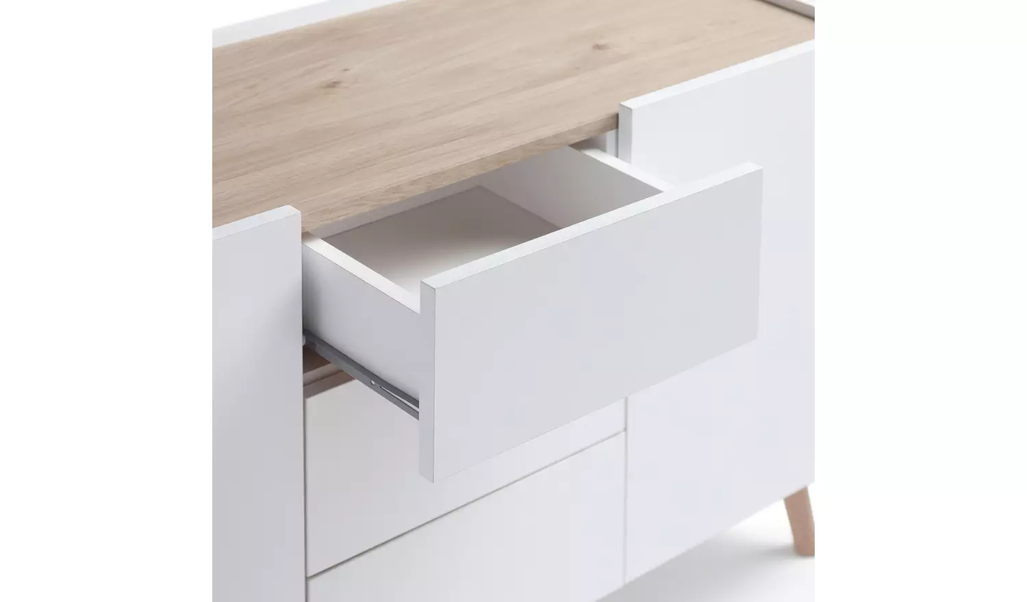Habitat Skandi 2 Door 3 Drawer Sideboard - White Two Tone
