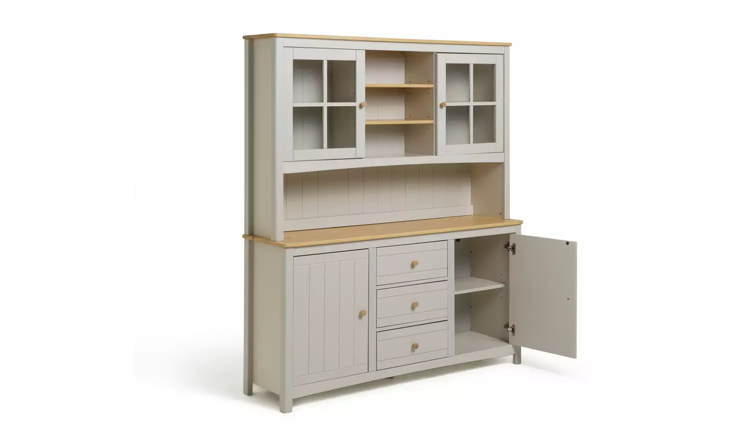 Habitat Bournemouth 4 Door 3 Drawer Sideboard -Light Grey