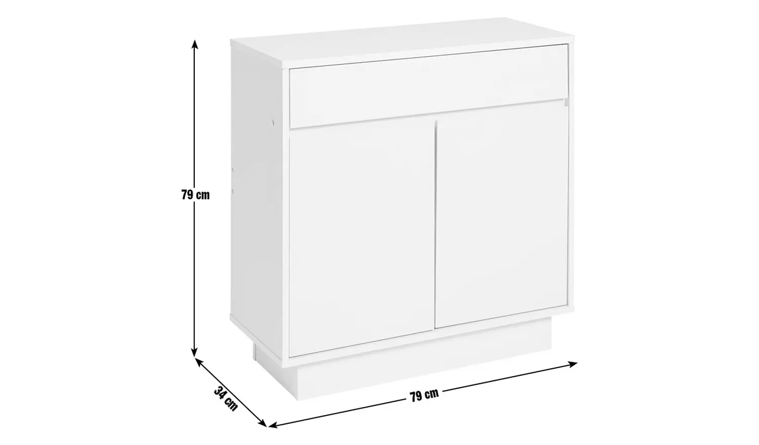Argos Home Cubes 2 Door 1 Drawer Sideboard - White