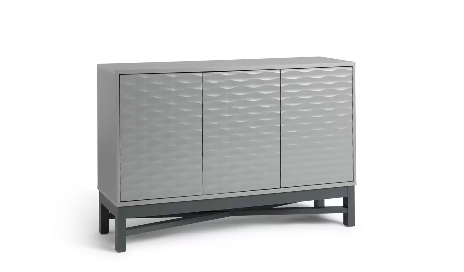 Habitat Zander Textured Large Sideboard - Grey