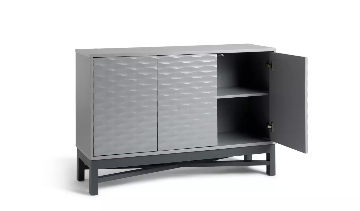 Habitat Zander Textured Large Sideboard - Grey