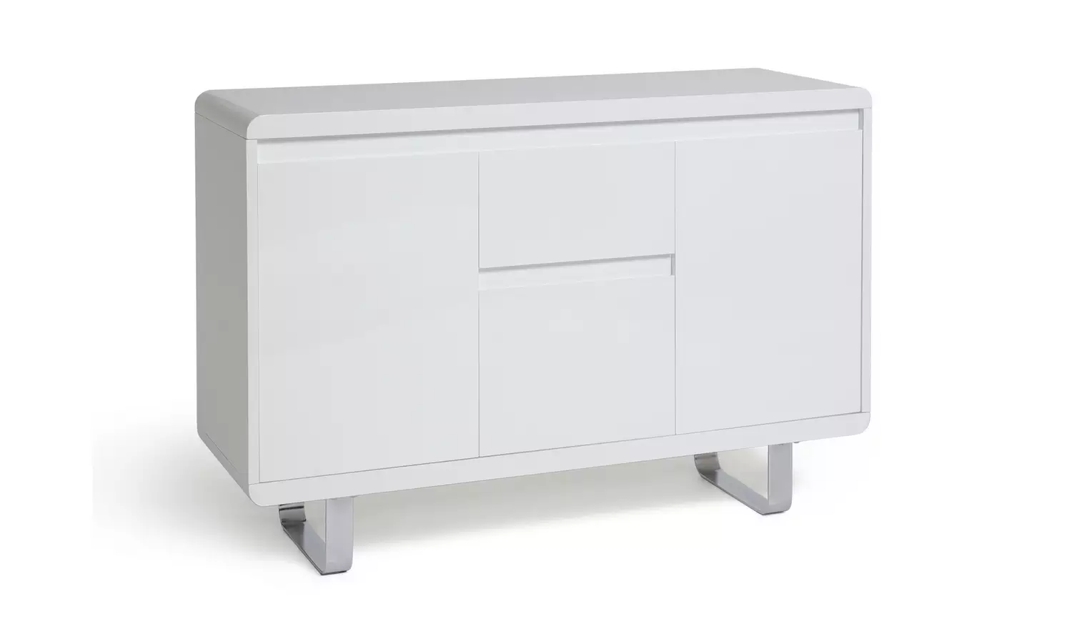 Argos Home Sleigh 3 Door 1 Drawer Sideboard - White Gloss