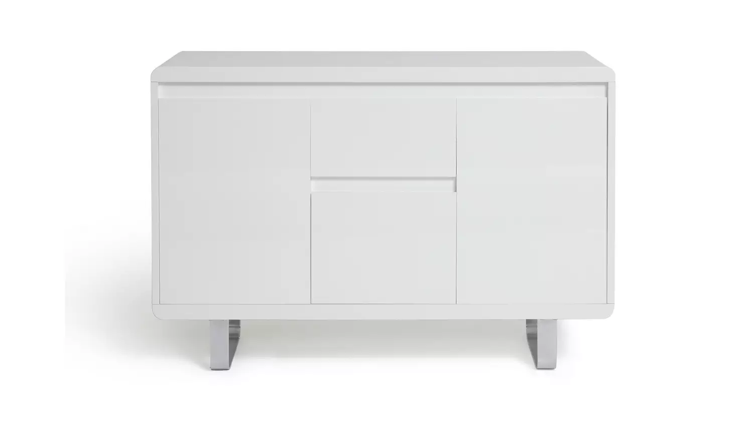 Argos Home Sleigh 3 Door 1 Drawer Sideboard - White Gloss