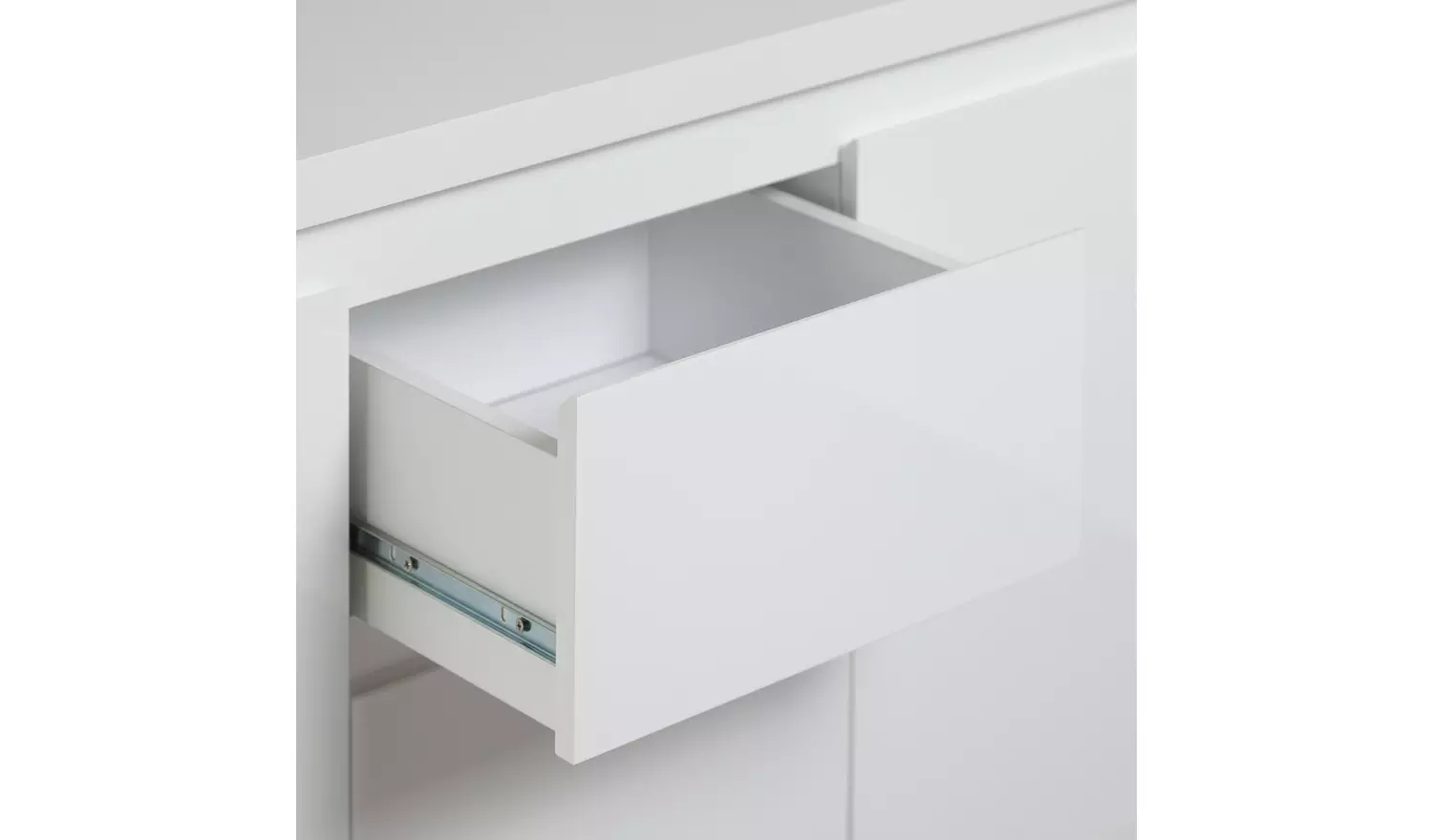 Argos Home Sleigh 3 Door 1 Drawer Sideboard - White Gloss