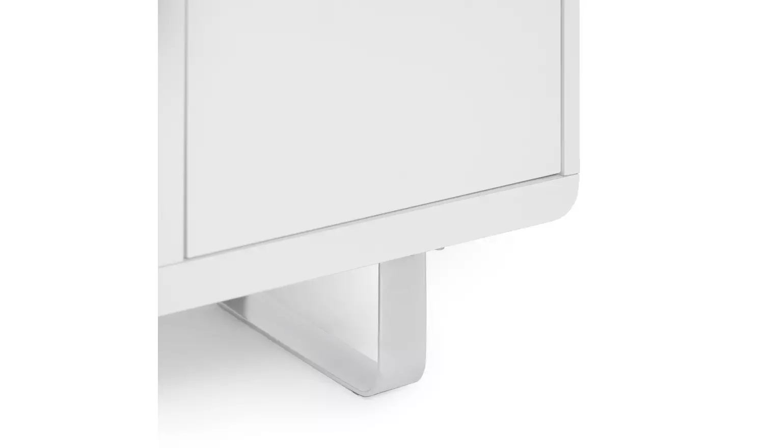 Argos Home Sleigh 3 Door 1 Drawer Sideboard - White Gloss