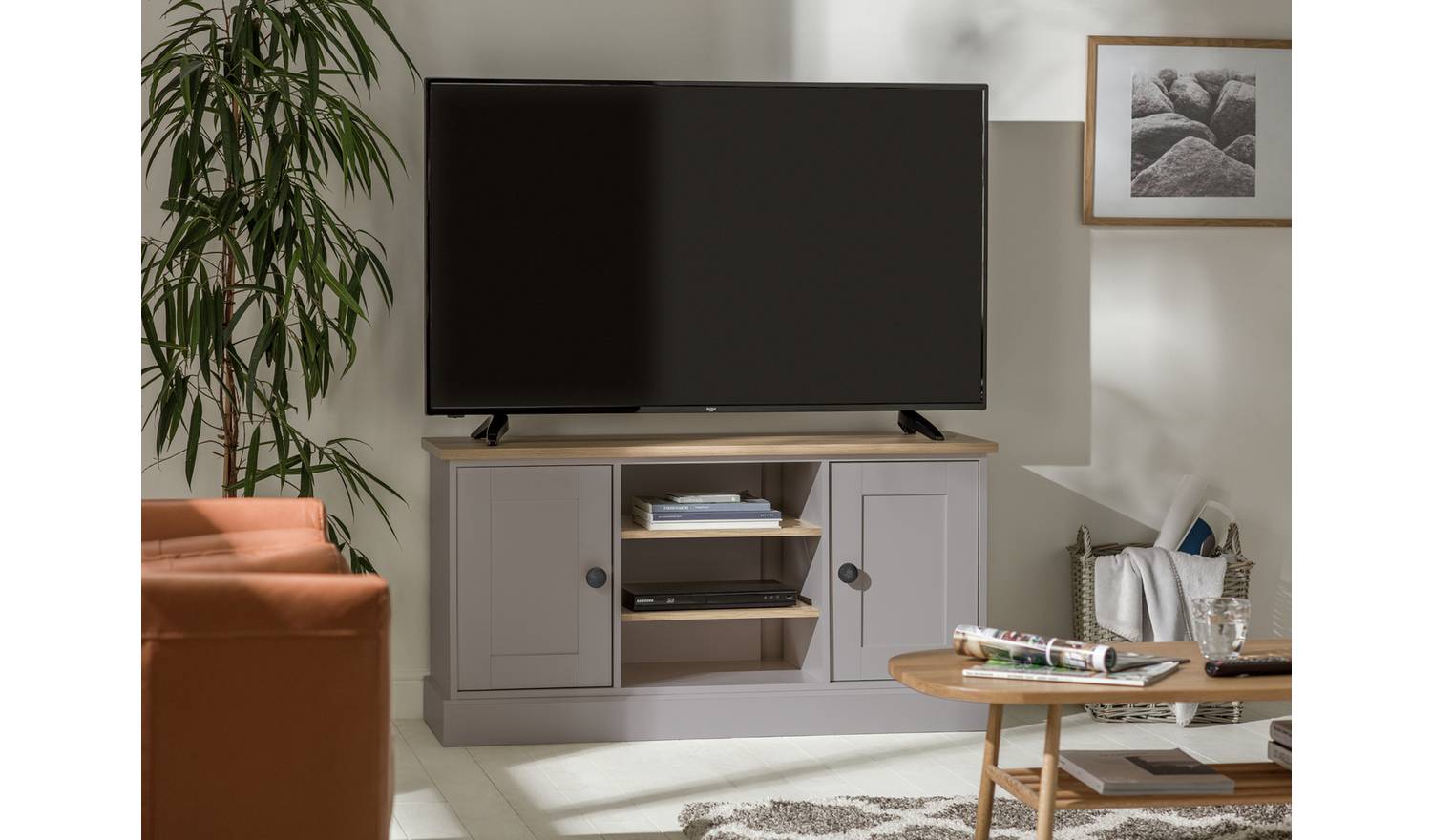 Argos Home Winchester 2 Door TV Unit - Grey