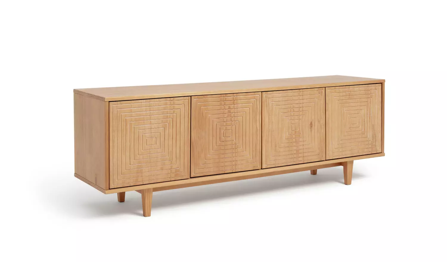 Habitat Grooved Storage 4 Door Sideboard - Pine