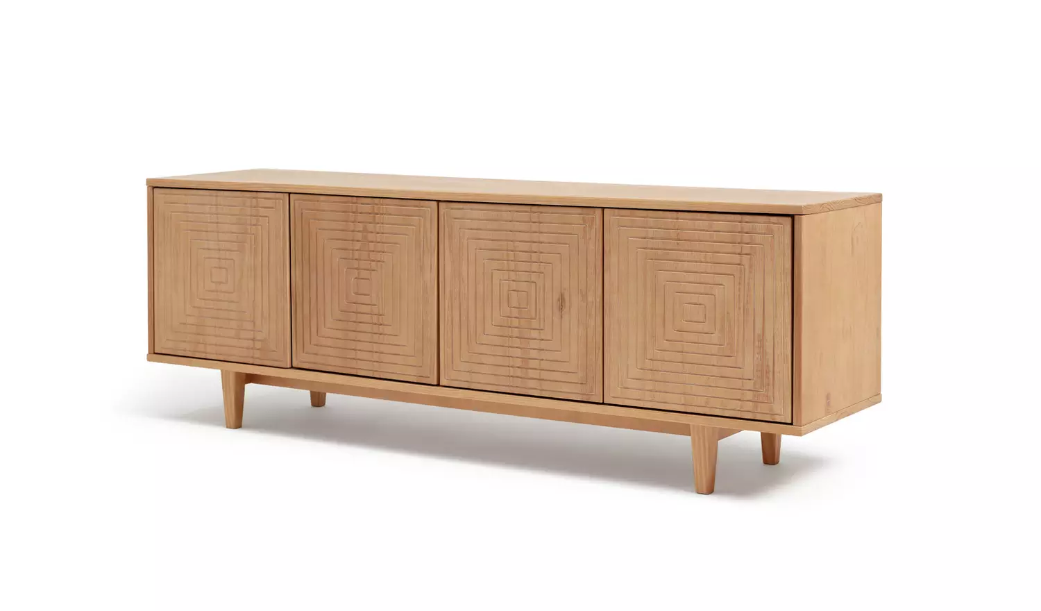 Habitat Grooved Storage 4 Door Sideboard - Pine