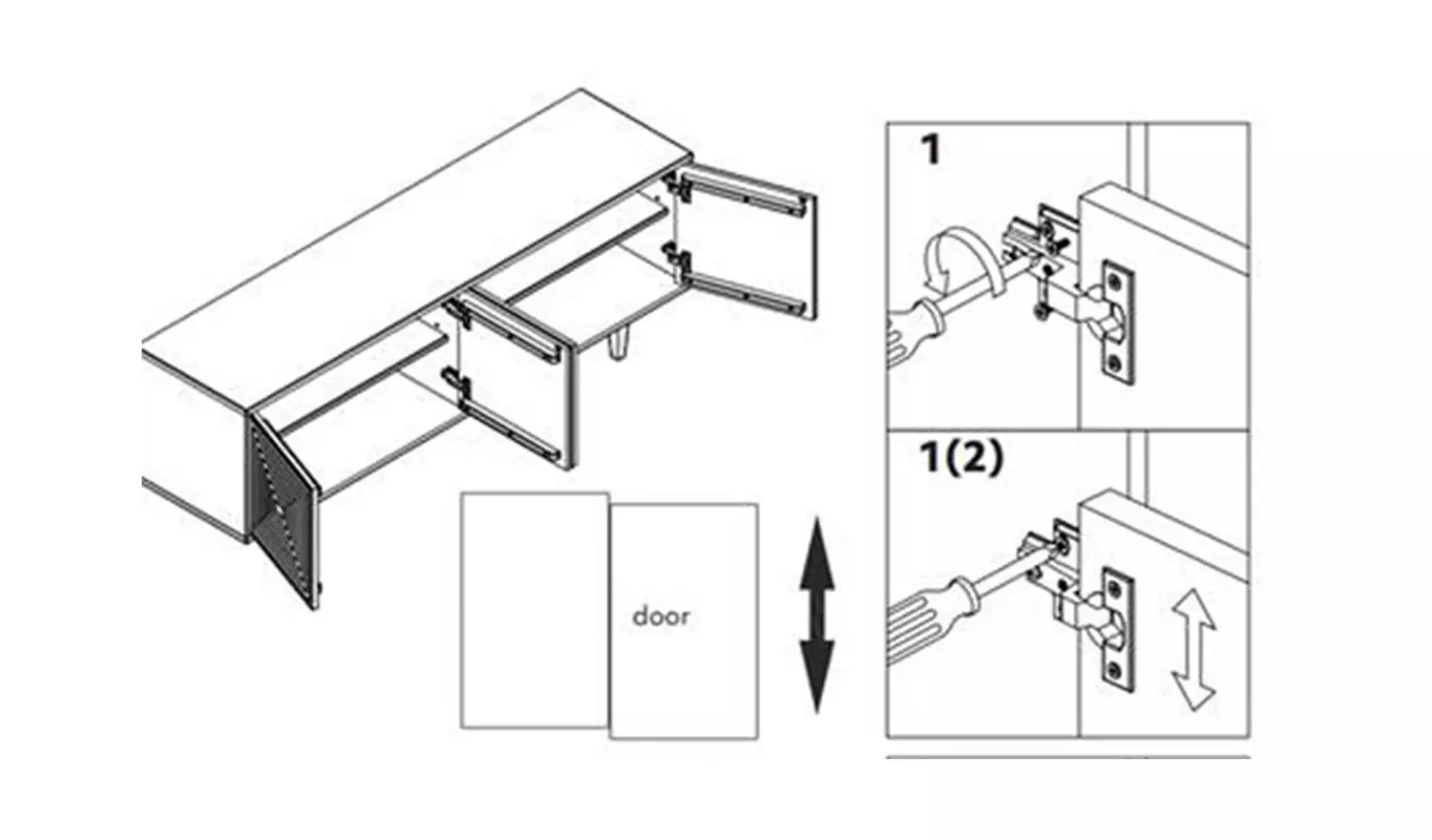 Habitat Grooved Storage 4 Door Sideboard - Pine