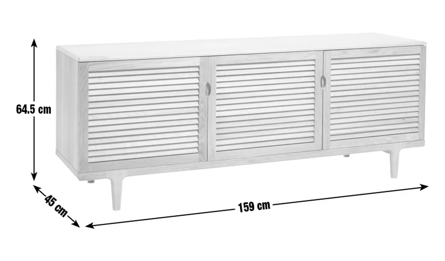 Habitat Oiled Slatted Sideboard - Natural