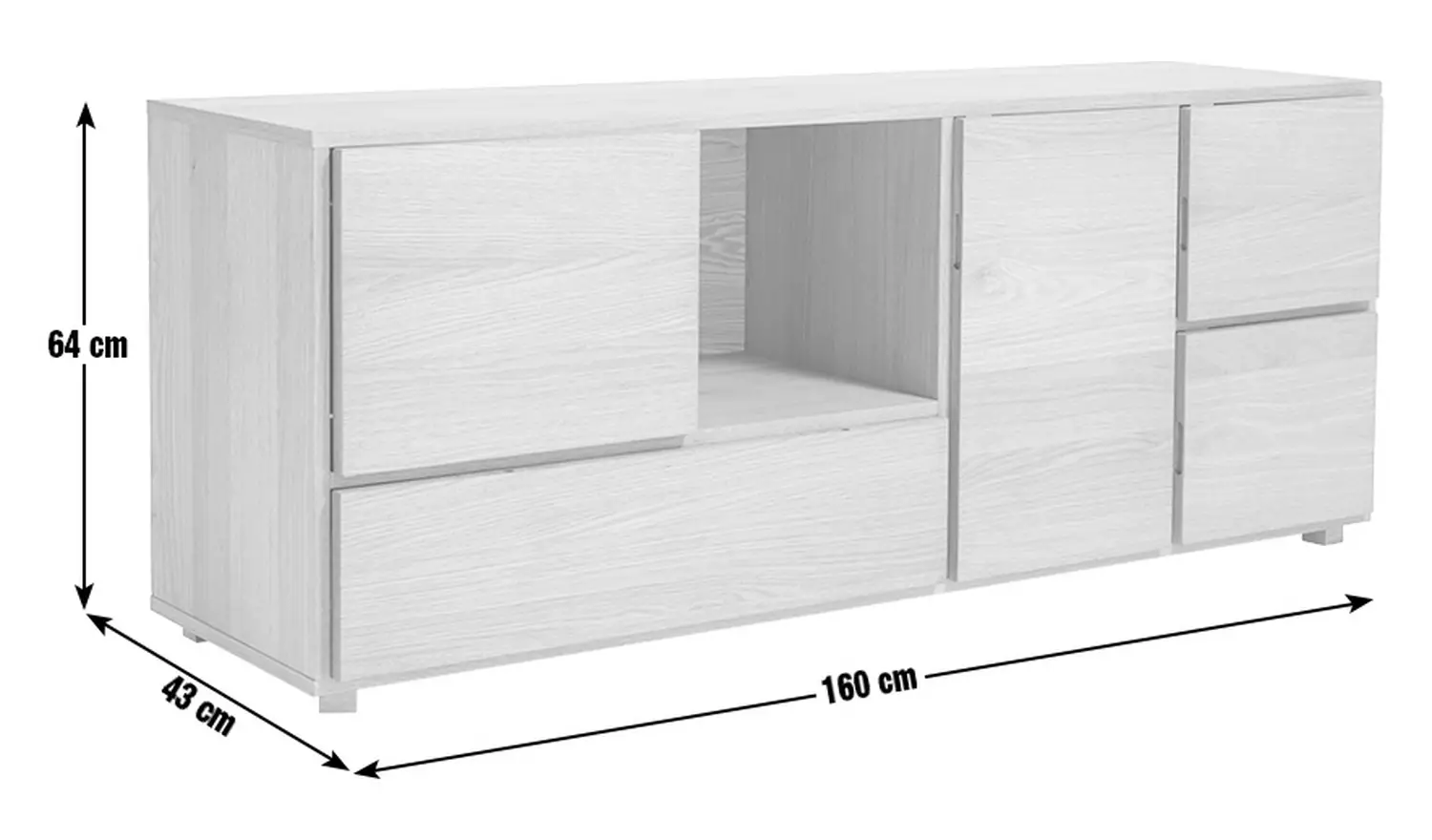 Habitat Block 1 Drawer Oak Sideboard - Natural