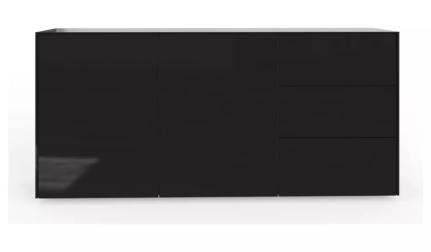 Frank Olsen Intel Smart 2 Door 3 Drawer Sideboard - Black