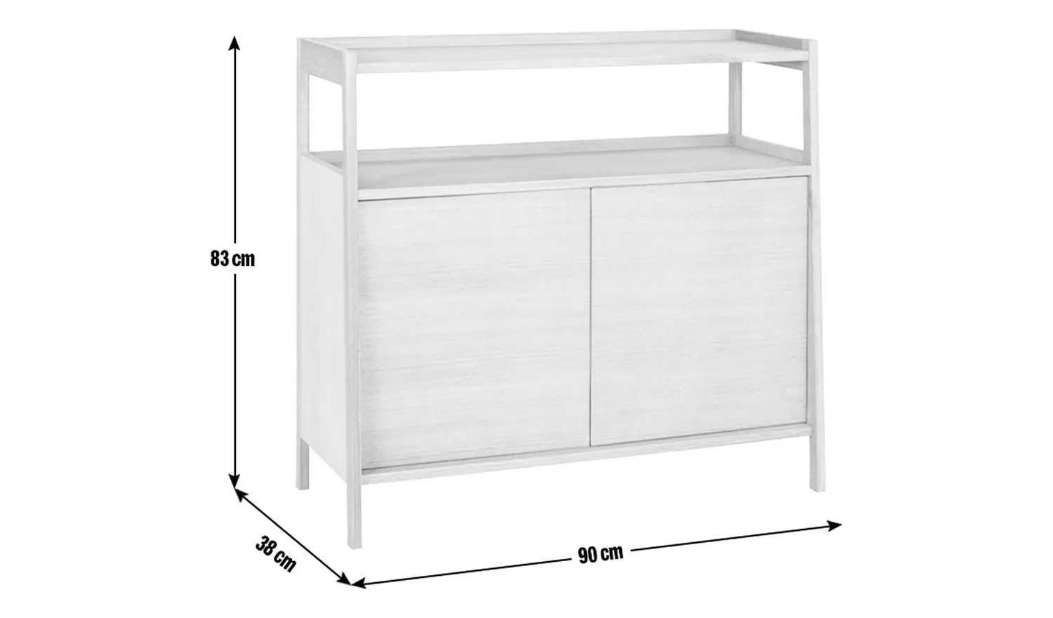 Habitat Marston 2 Door Oak Veneer Sideboard - Natural
