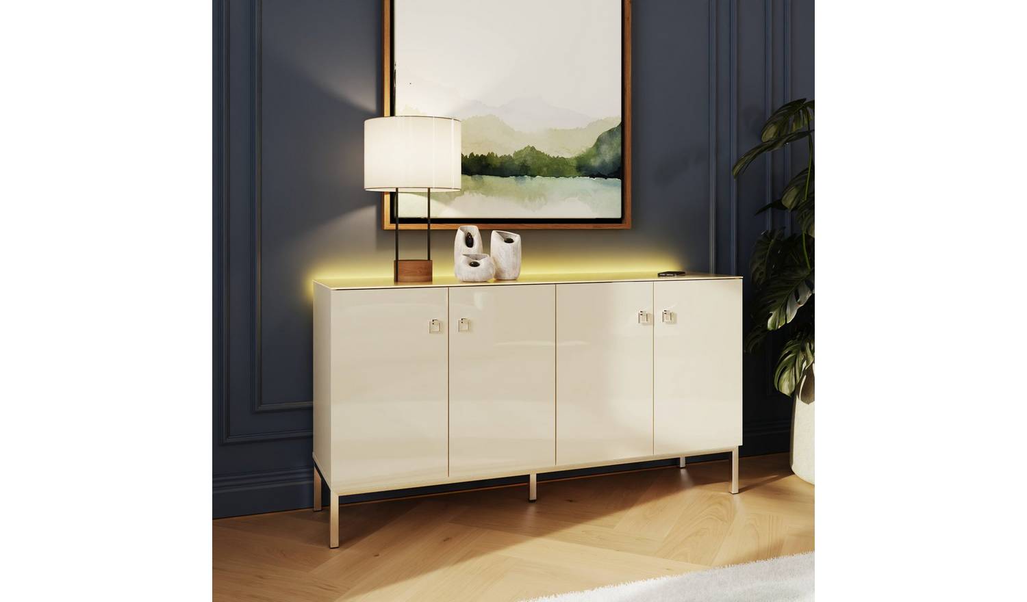 Frank Olsen Lyra 4 Door Sideboard - Antique White