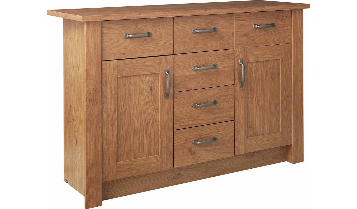 Argos Home Ohio 2 Door 6 Drawer Sideboard - Oak Effect