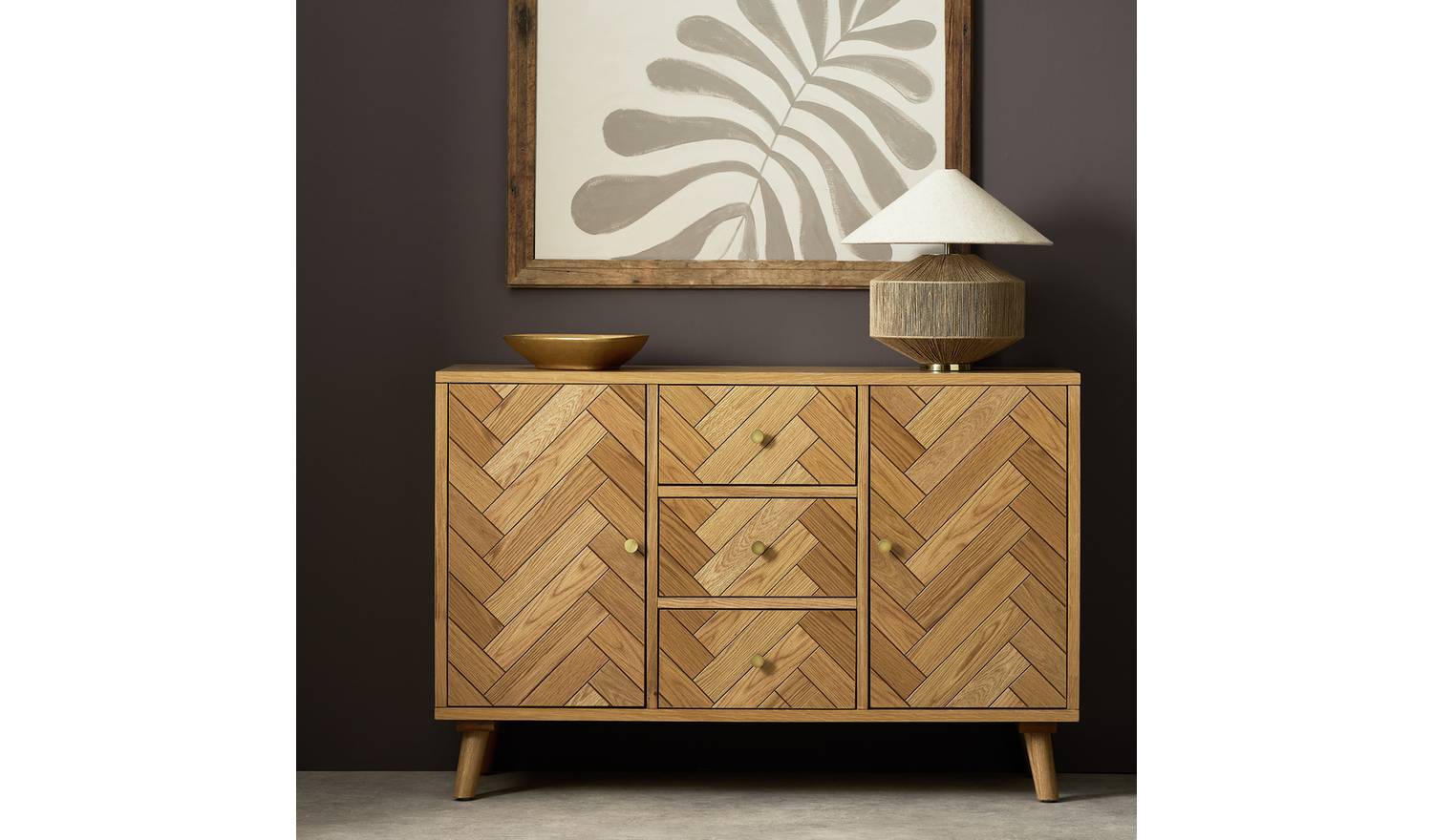 Habitat Afram 2 Door 3 Drawer Sideboard - Natural