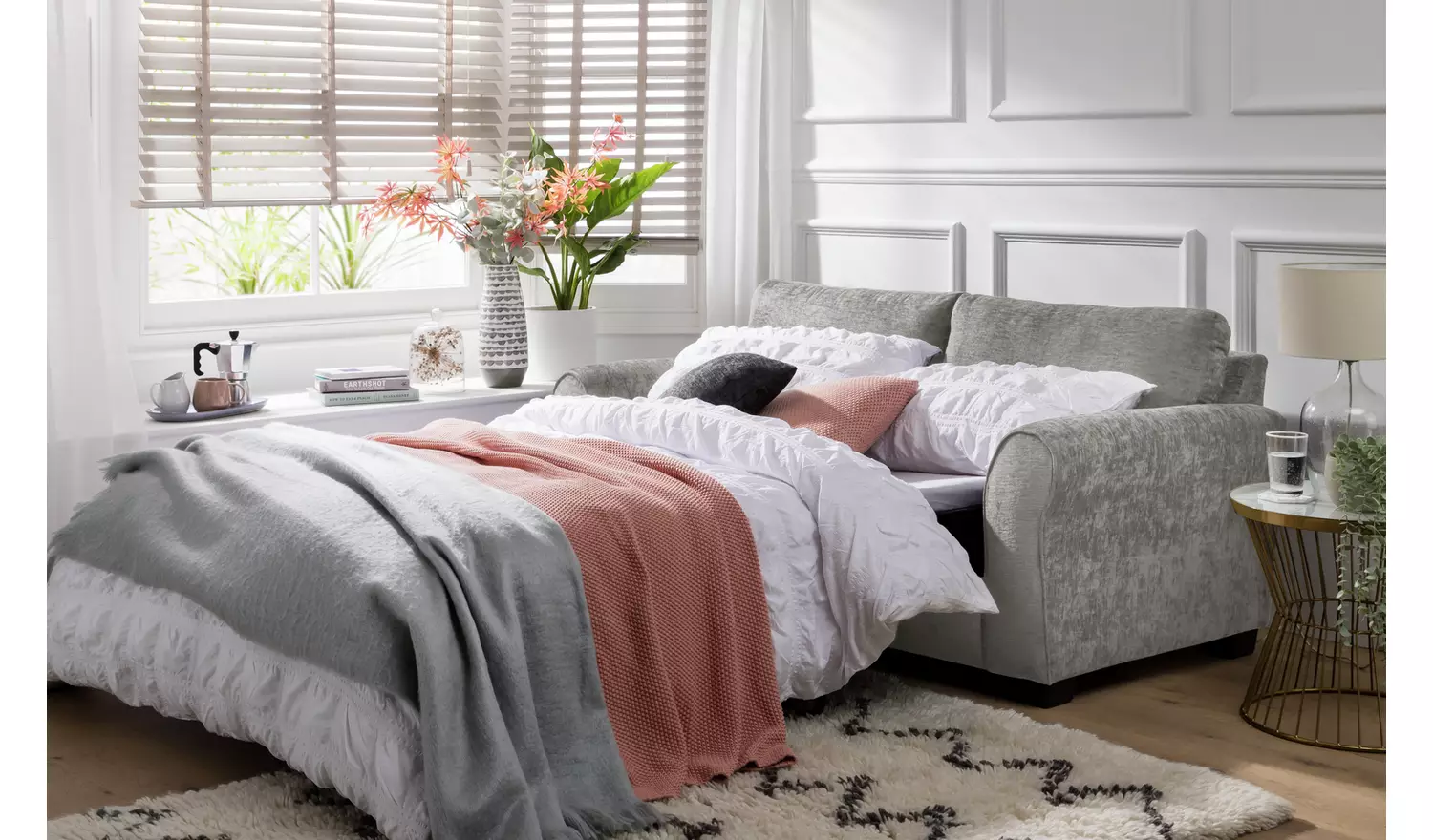 Argos Home Taylor Fabric Sofa Bed - Grey