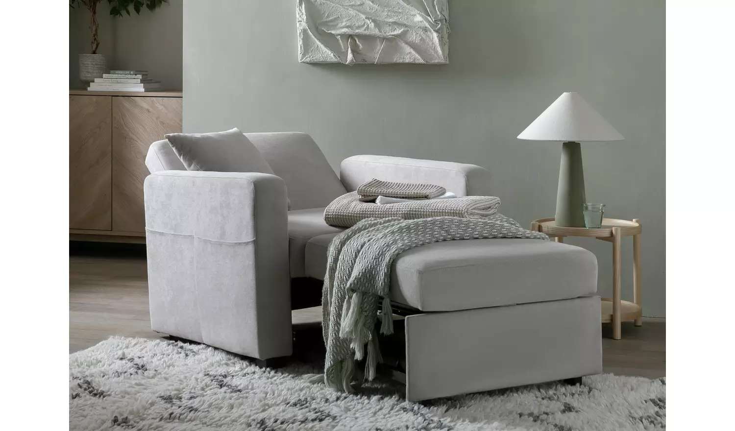 Habitat Reagan Fabric Chairbed - Charcoal