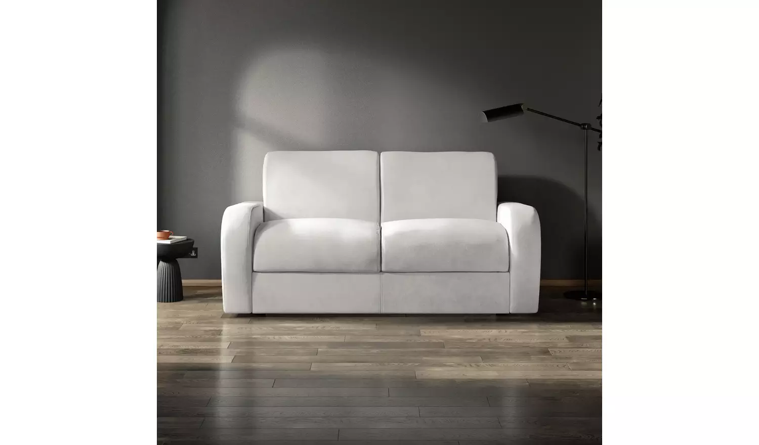 Jay-Be Deco Velvet 2 Seater Sofa Bed - Charcoal