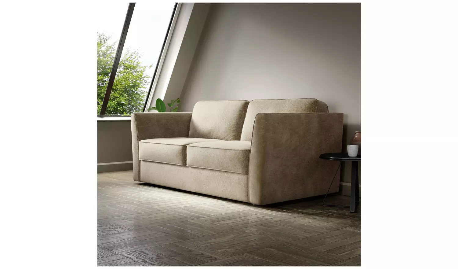 Jay-Be Elegance Fabric 3 Seater Sofa Bed - Stone