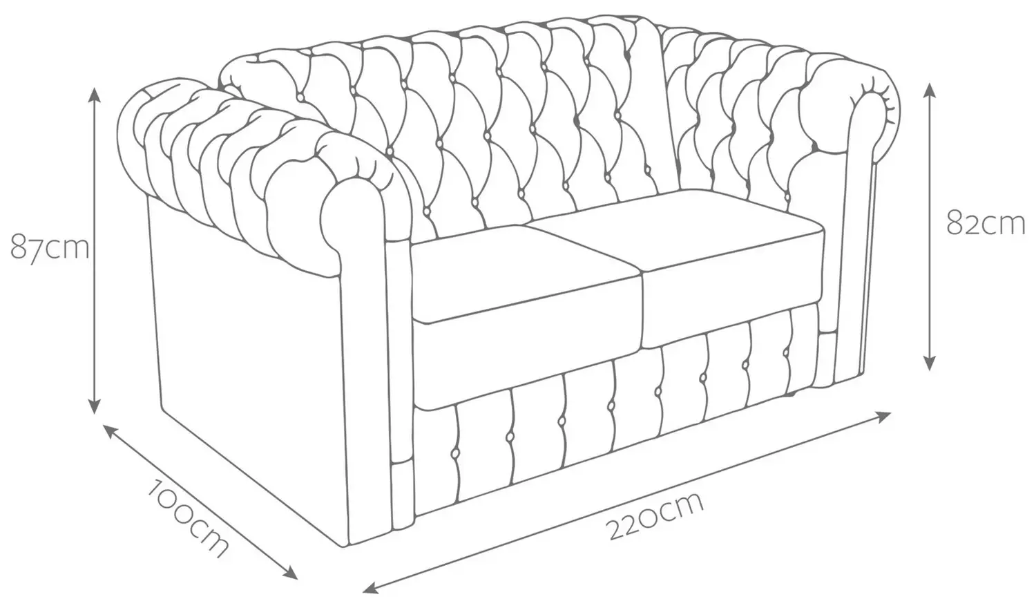 Jay-Be Chesterfield Velvet 3 Seater Sofa Bed - Dark Green