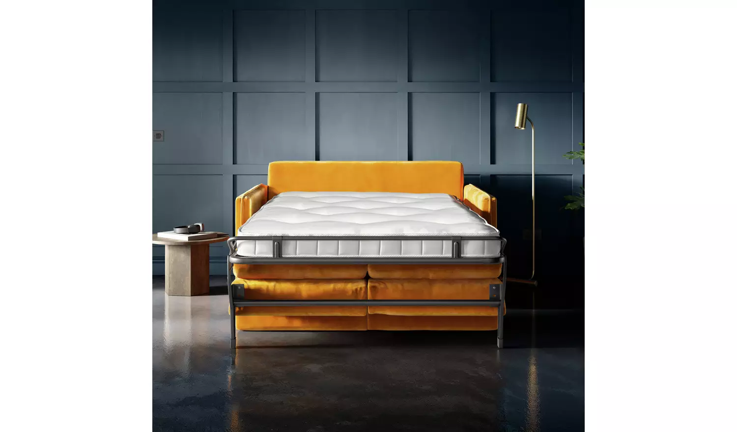 Jay-Be Slim Fabric 2 Seater Sofa Bed - Pewter