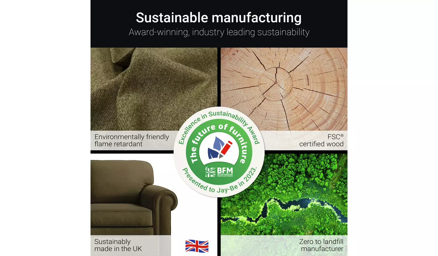 Jay-Be Heritage Fabric 2 Seater Sofa Bed - Pewter