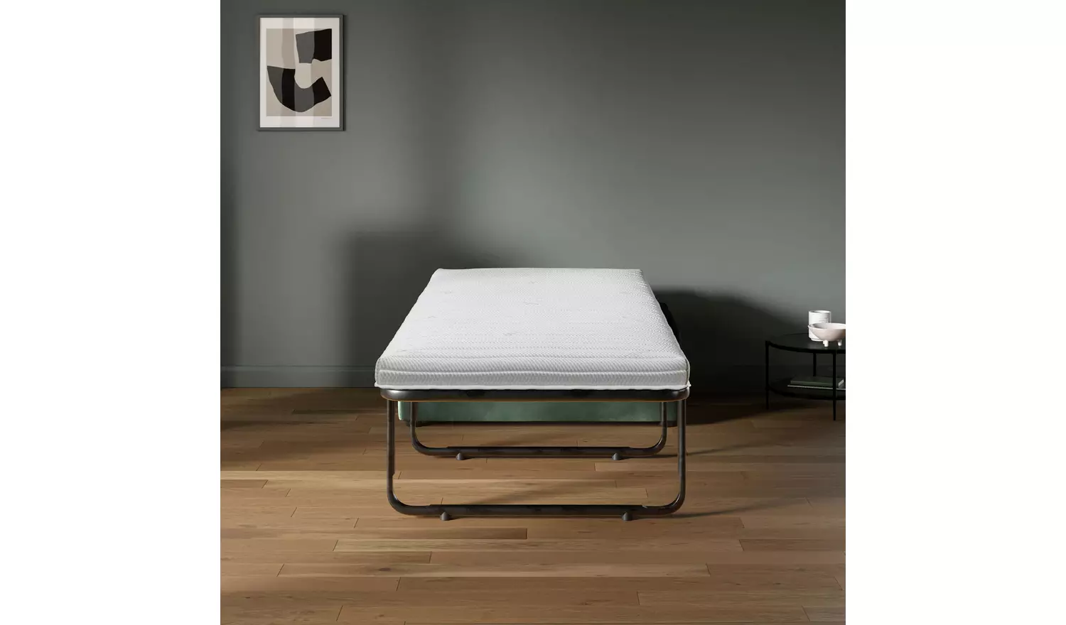 Jay-Be Fabric Footstool Chair Bed - Light Grey