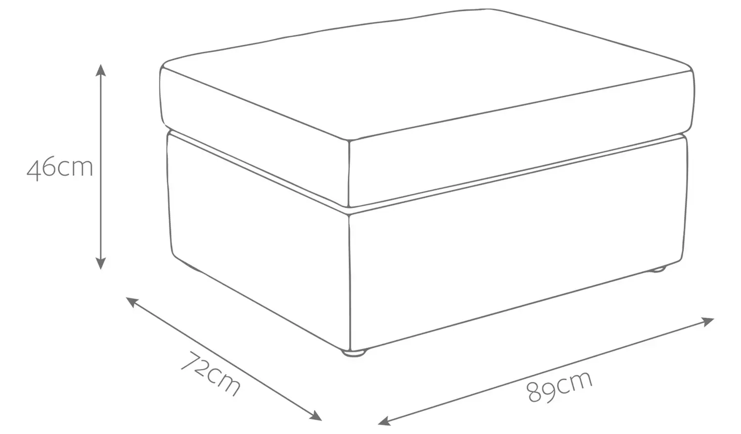 Jay-Be Fabric Footstool Chair Bed - Light Grey