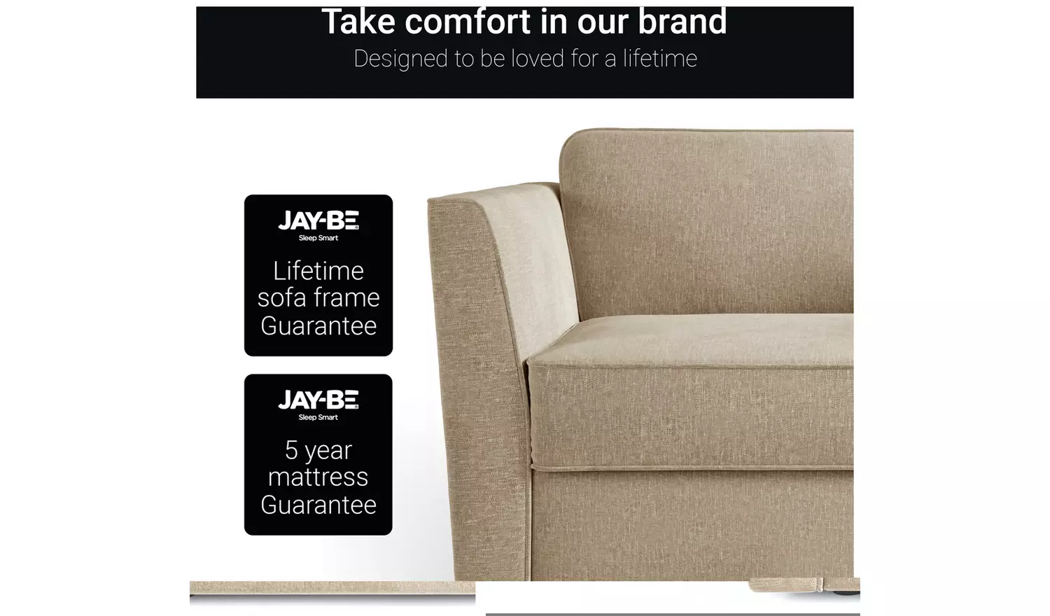 Jay-Be Elegance Fabric Cuddle Chair Sofa Bed - Pewter