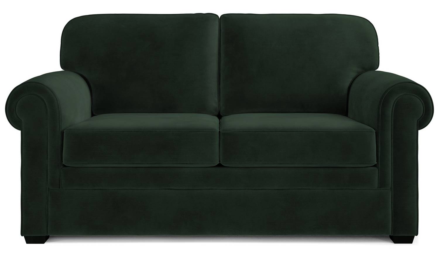 Jay-Be Heritage Velvet 2 Seater Sofa Bed - Dark Green