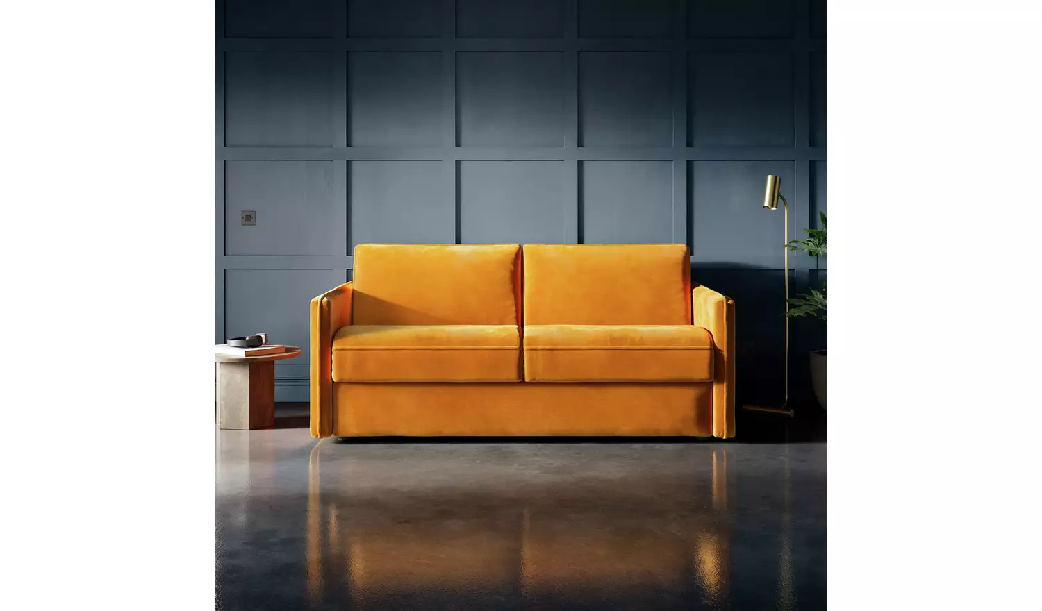 Jay-Be Slim Fabric 3 Seater Sofa Bed - Light Grey