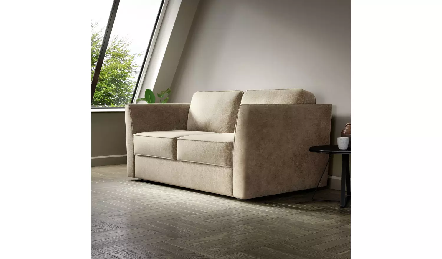 Jay-Be Elegance Velvet 2 Seater Sofa Bed - Dark Green