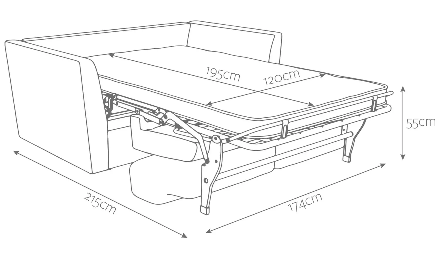 Jay-Be Elegance Velvet 2 Seater Sofa Bed - Dark Green