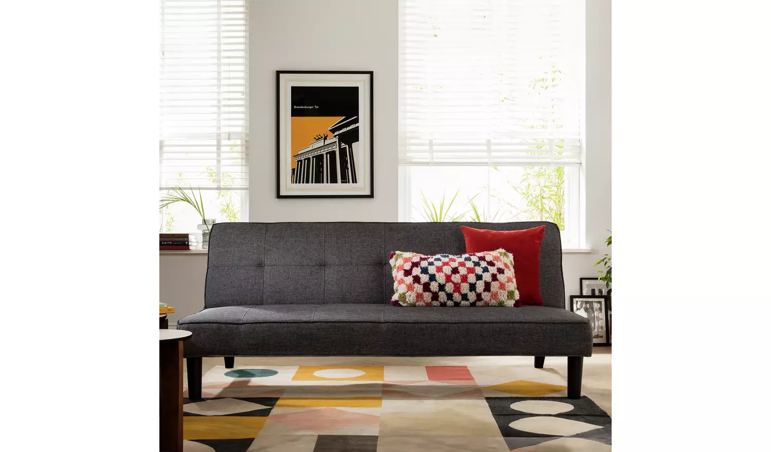 Argos Home Patsy Fabric 2 Seater ClicClac SofaBed - Charcoal