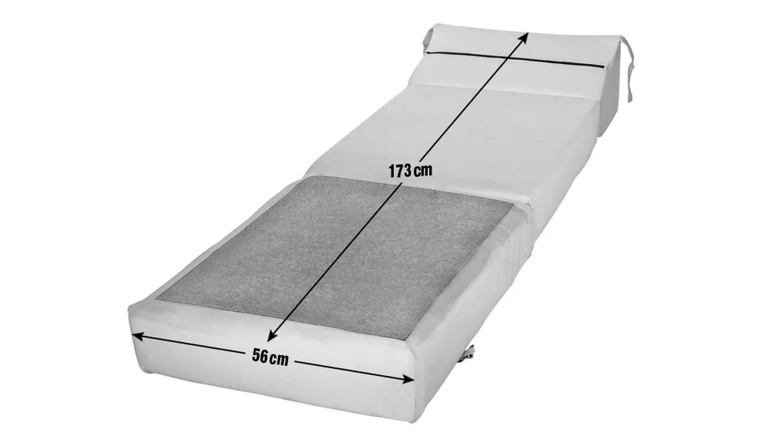 Kaikoo Single Fabric Chairbed - Flint Grey