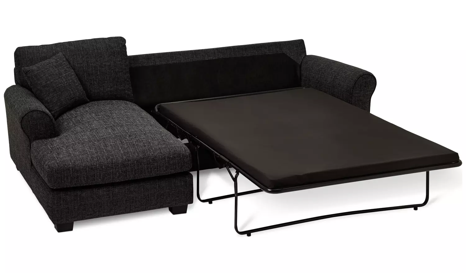 Argos Home Lisbon Left Hand Corner Chaise Sofa Bed -Charcoal