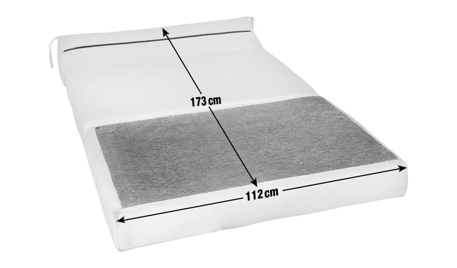 Kaikoo Small Double Fabric Chair Bed - Flint Grey