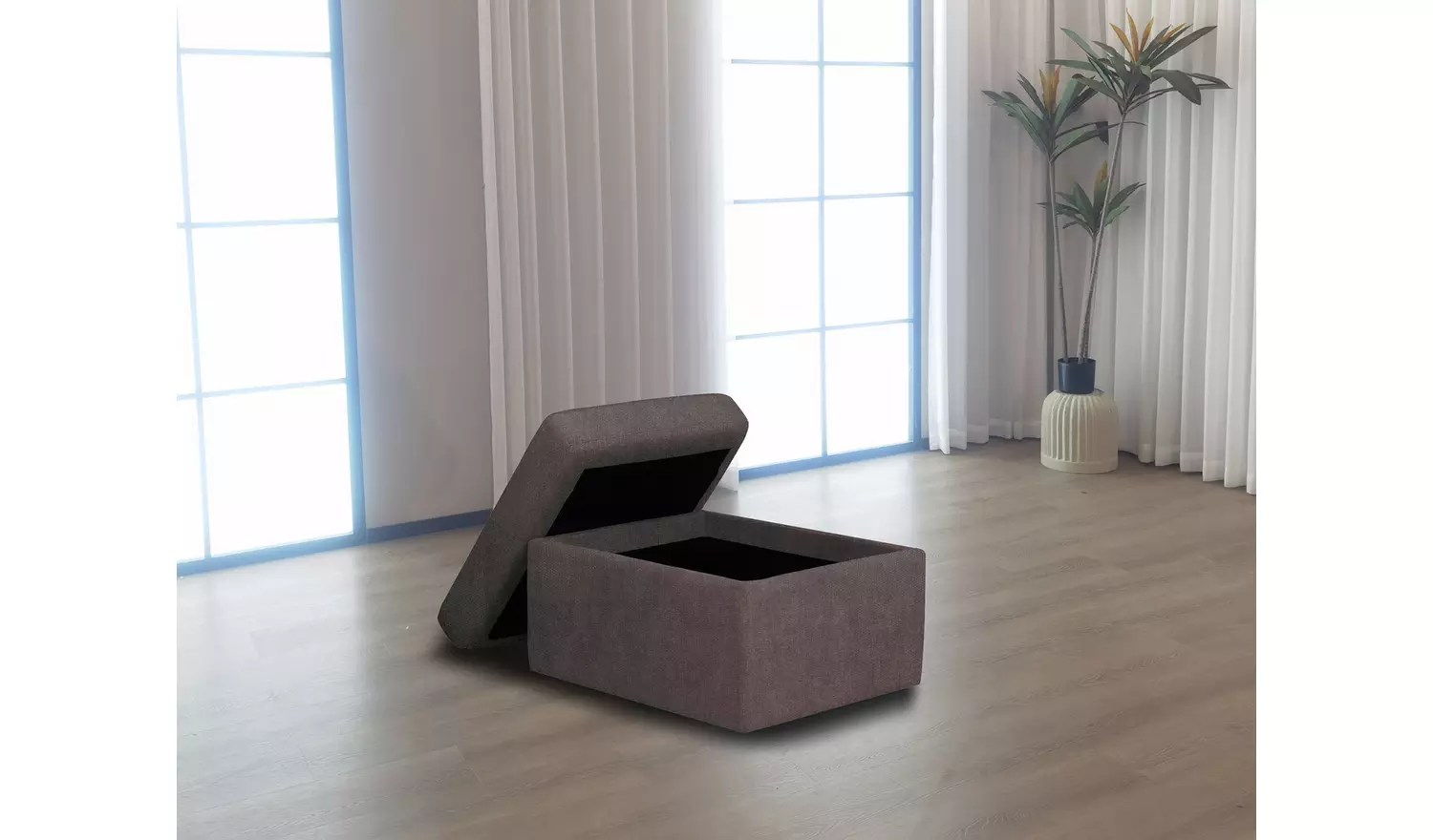 Argos Home Faron Fabric Bed in a Box - Grey