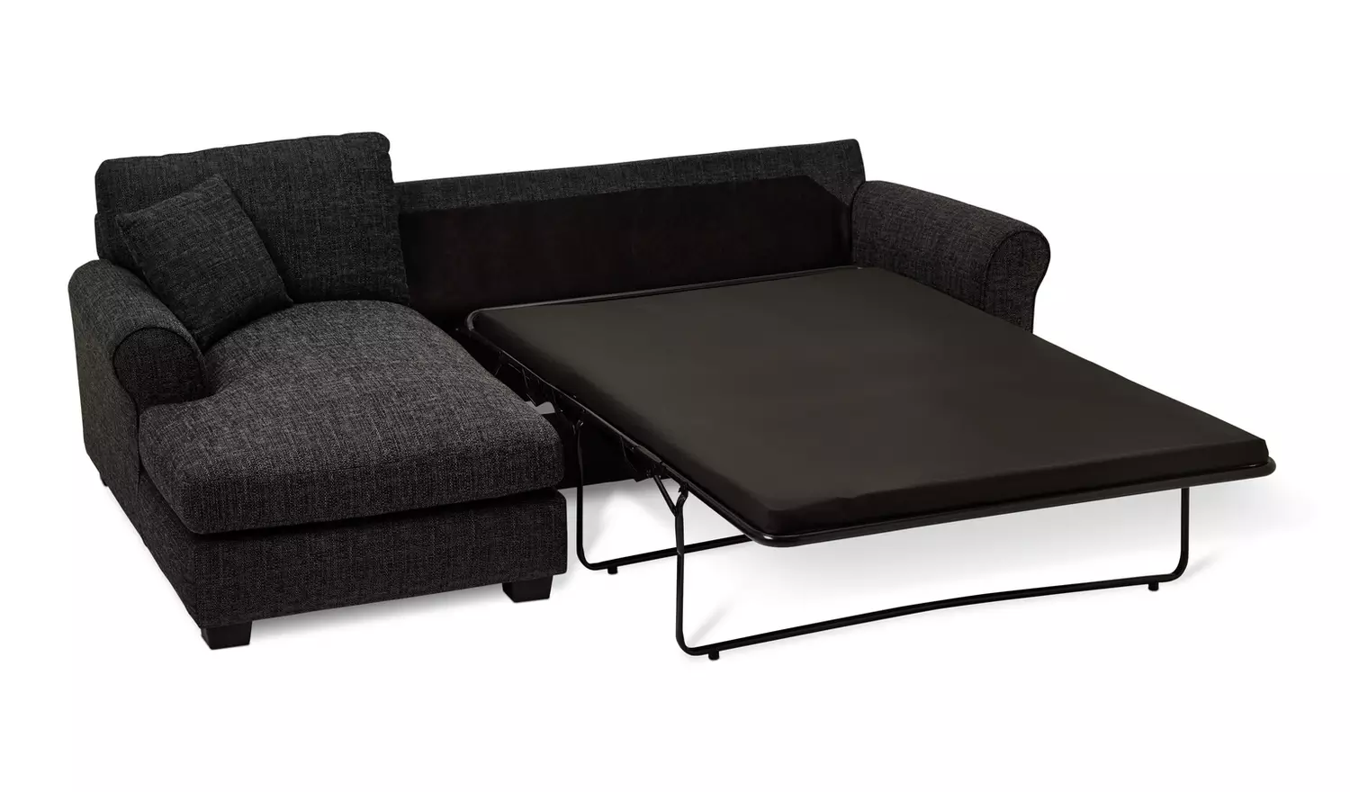 Argos Home Lisbon Right Hand Corner Chaise Sofa Bed-Charcoal