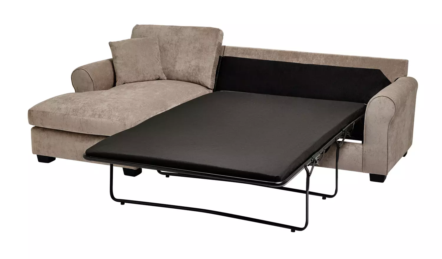 Argos Home Taylor Left Hand Corner Chaise Sofa Bed - Mink