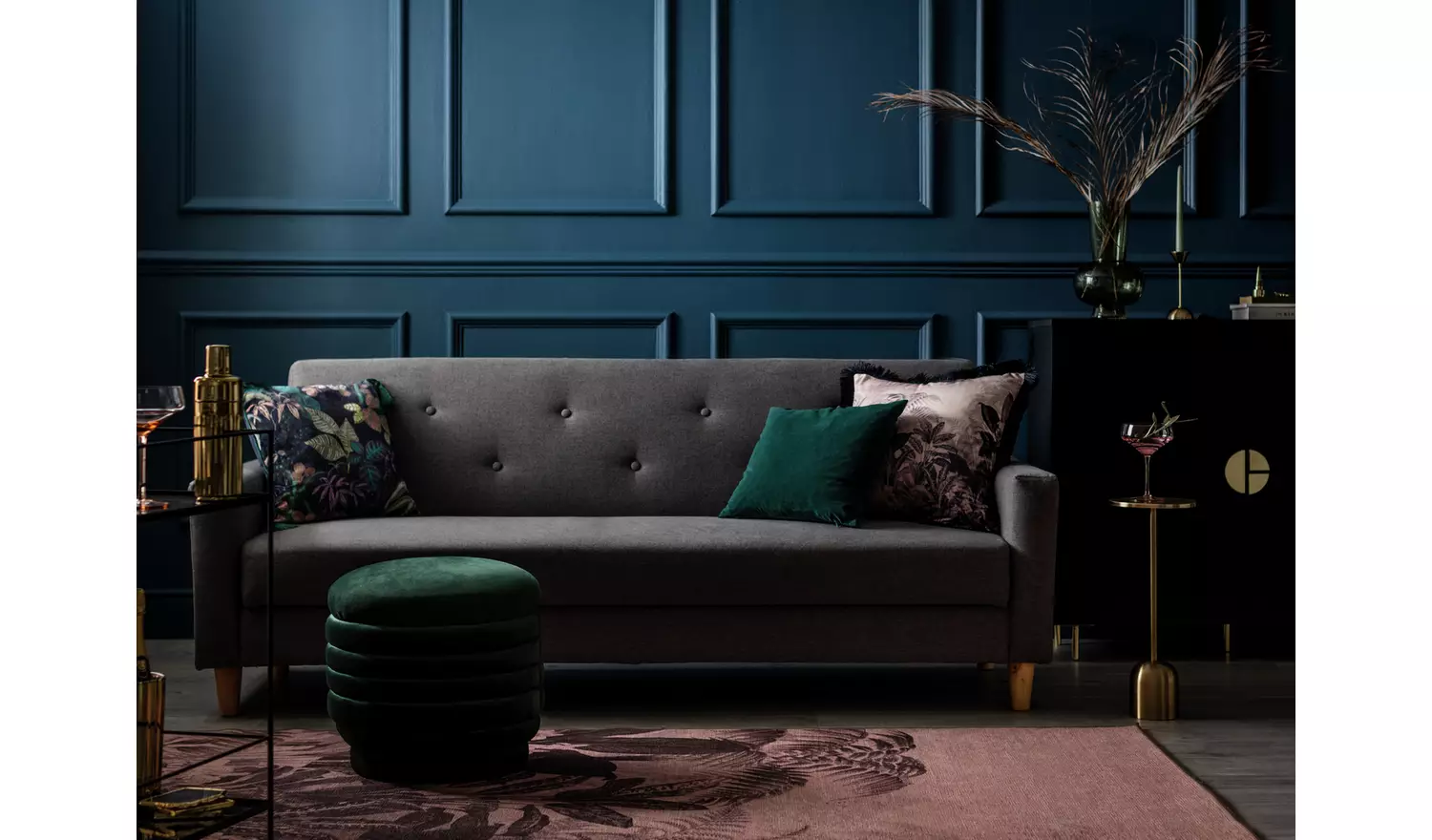 Habitat Brooks Fabric 3 Seater Clic Clac Sofa Bed - Grey