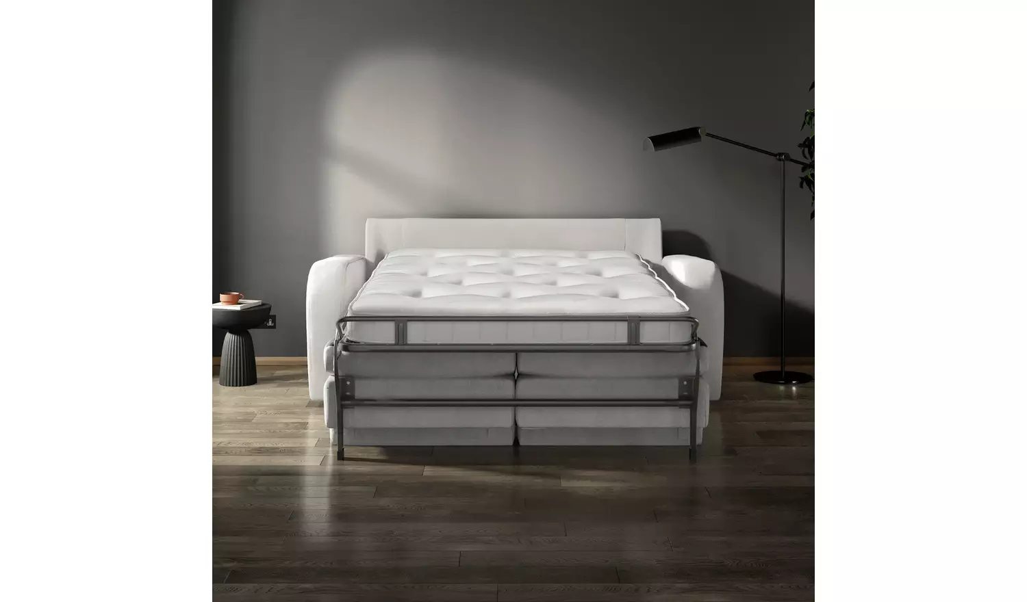 Jay-Be Deco Velvet 2 Seater Sofa Bed - Beige