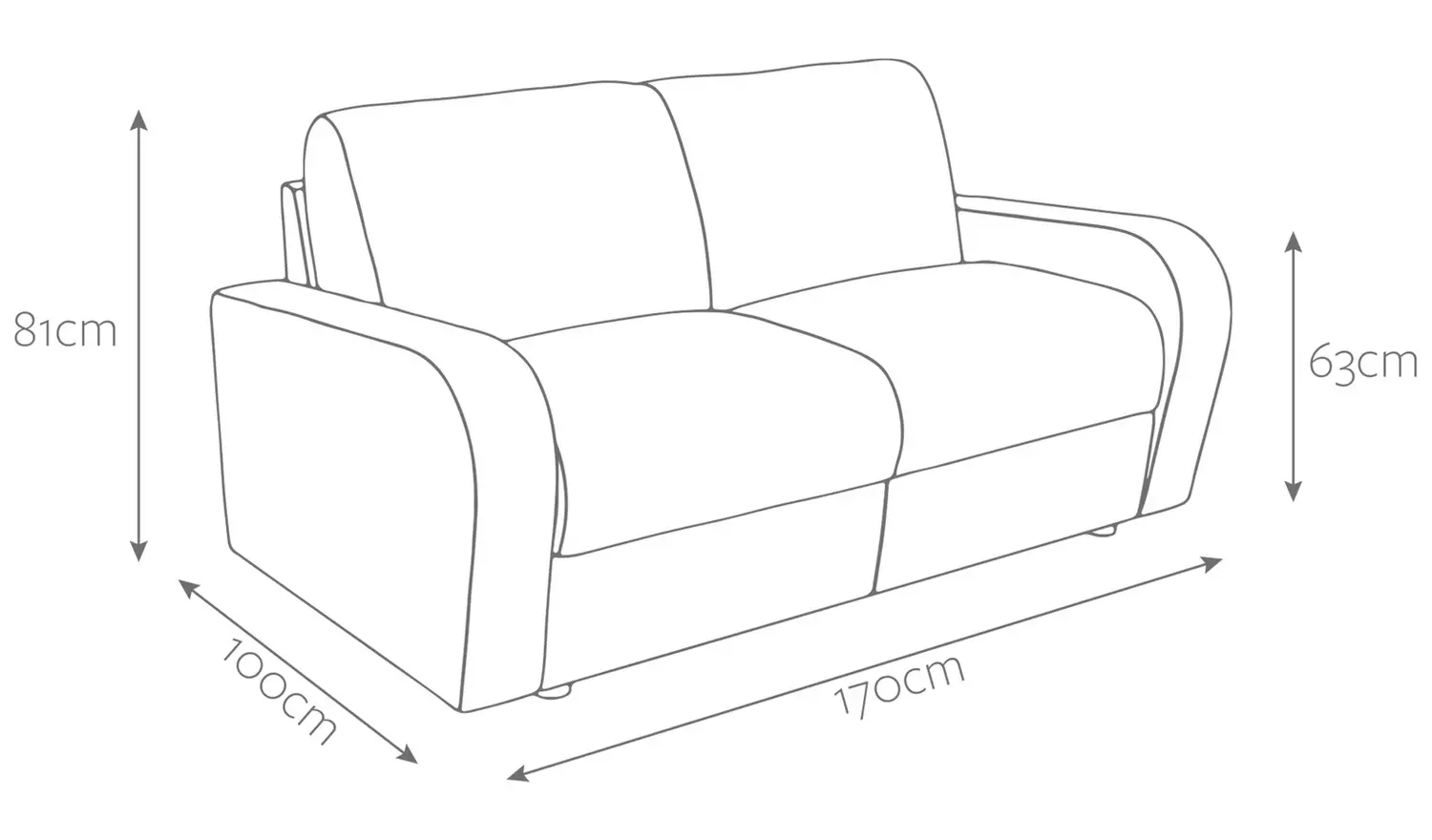 Jay-Be Deco Velvet 2 Seater Sofa Bed - Beige