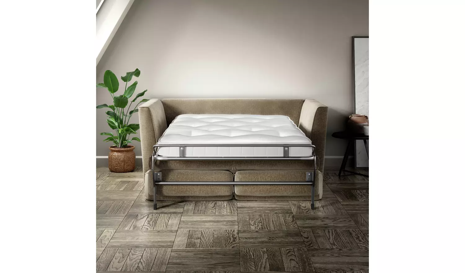 Jay-Be Elegance Fabric 2 Seater Sofa Bed - Cream