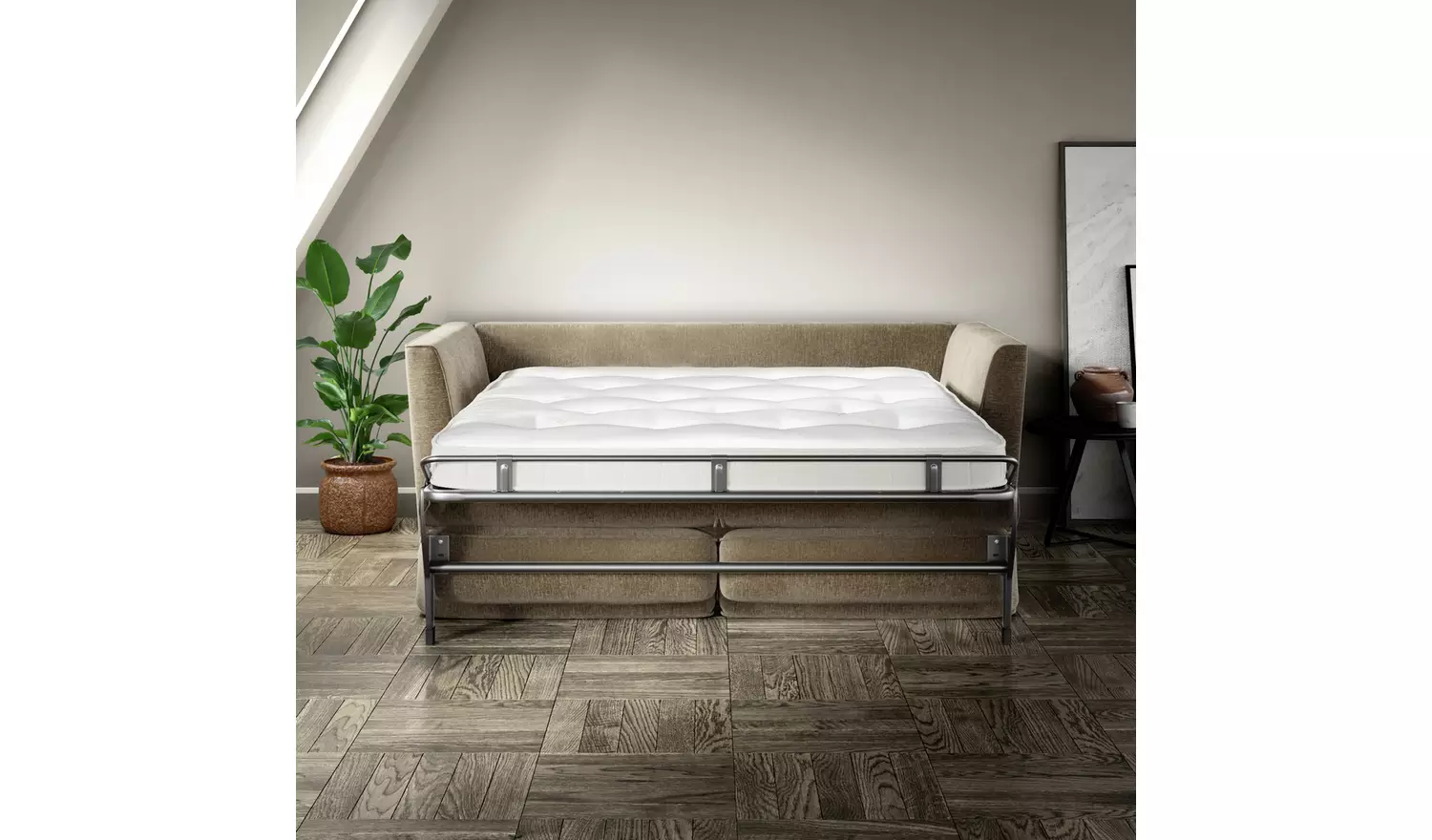 Jay-Be Elegance Fabric 3 Seater Sofa Bed - Sage Green