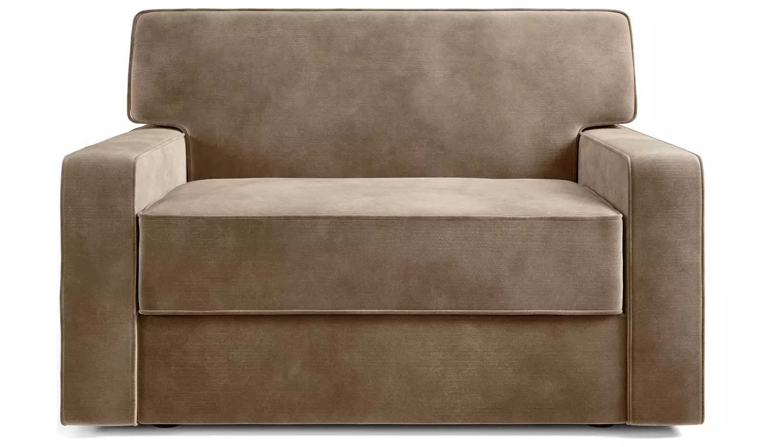 Jay-Be Linea Velvet Cuddle Chair Sofa Bed - Beige