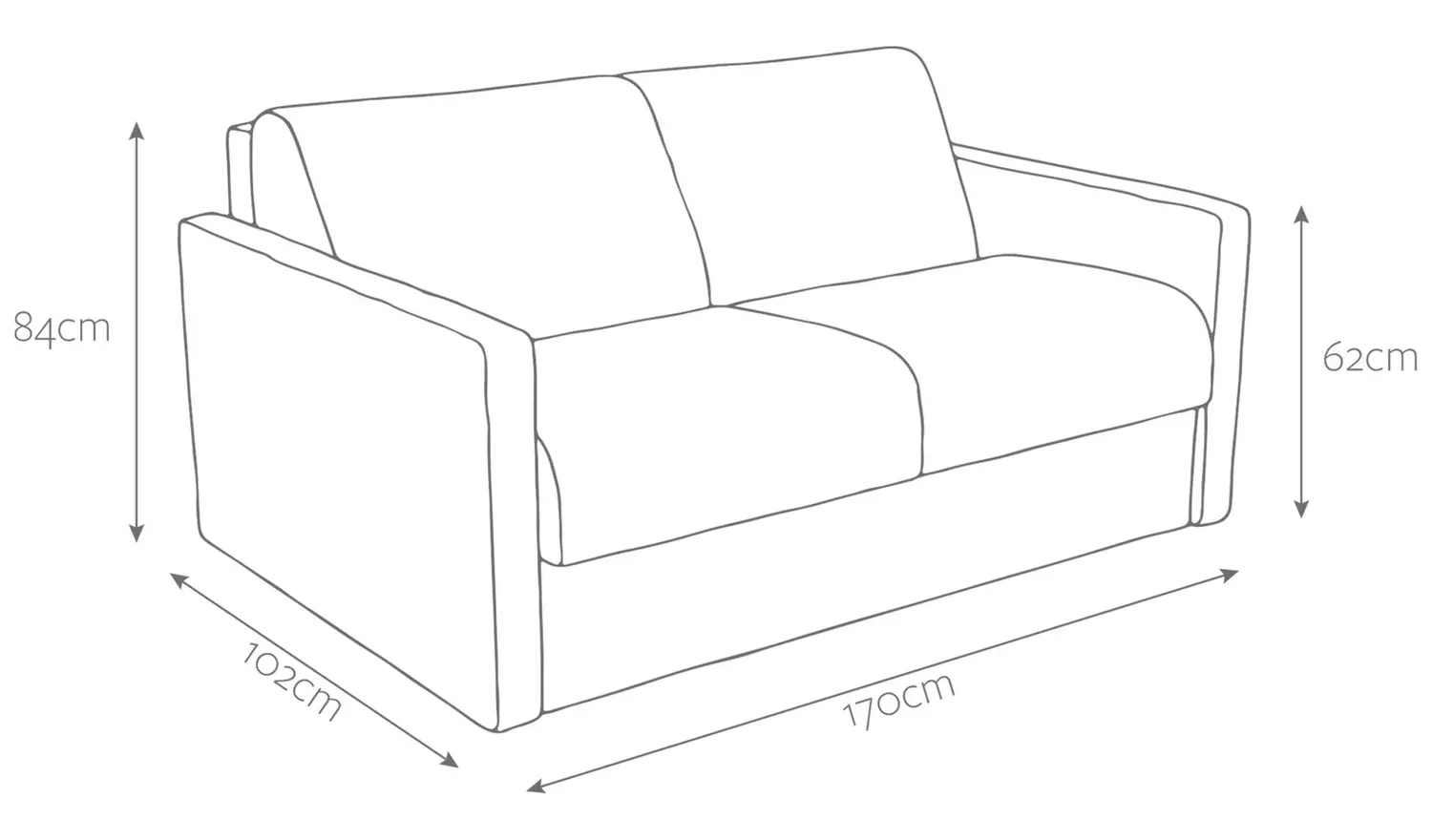 Jay-Be Slim Velvet 3 Seater Sofa Bed - Burgundy